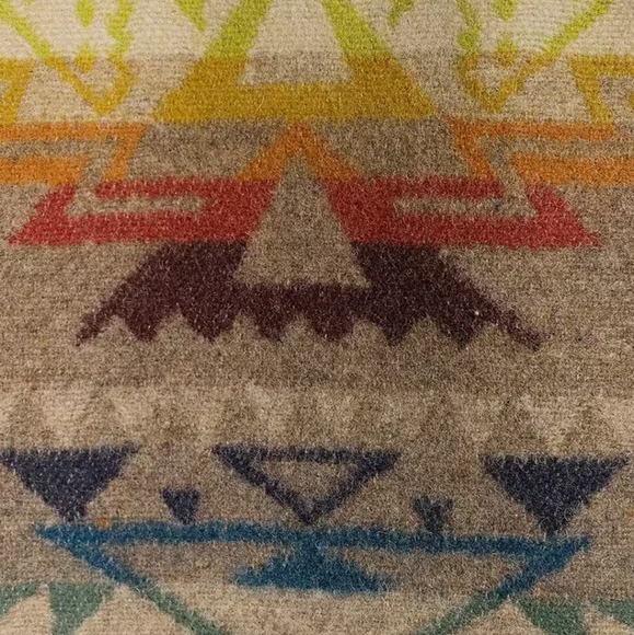 Pendleton Point Collar Long Sleeve Pocketed Demin Wool Blend Trucker Jacket L - Picture 3 of 6